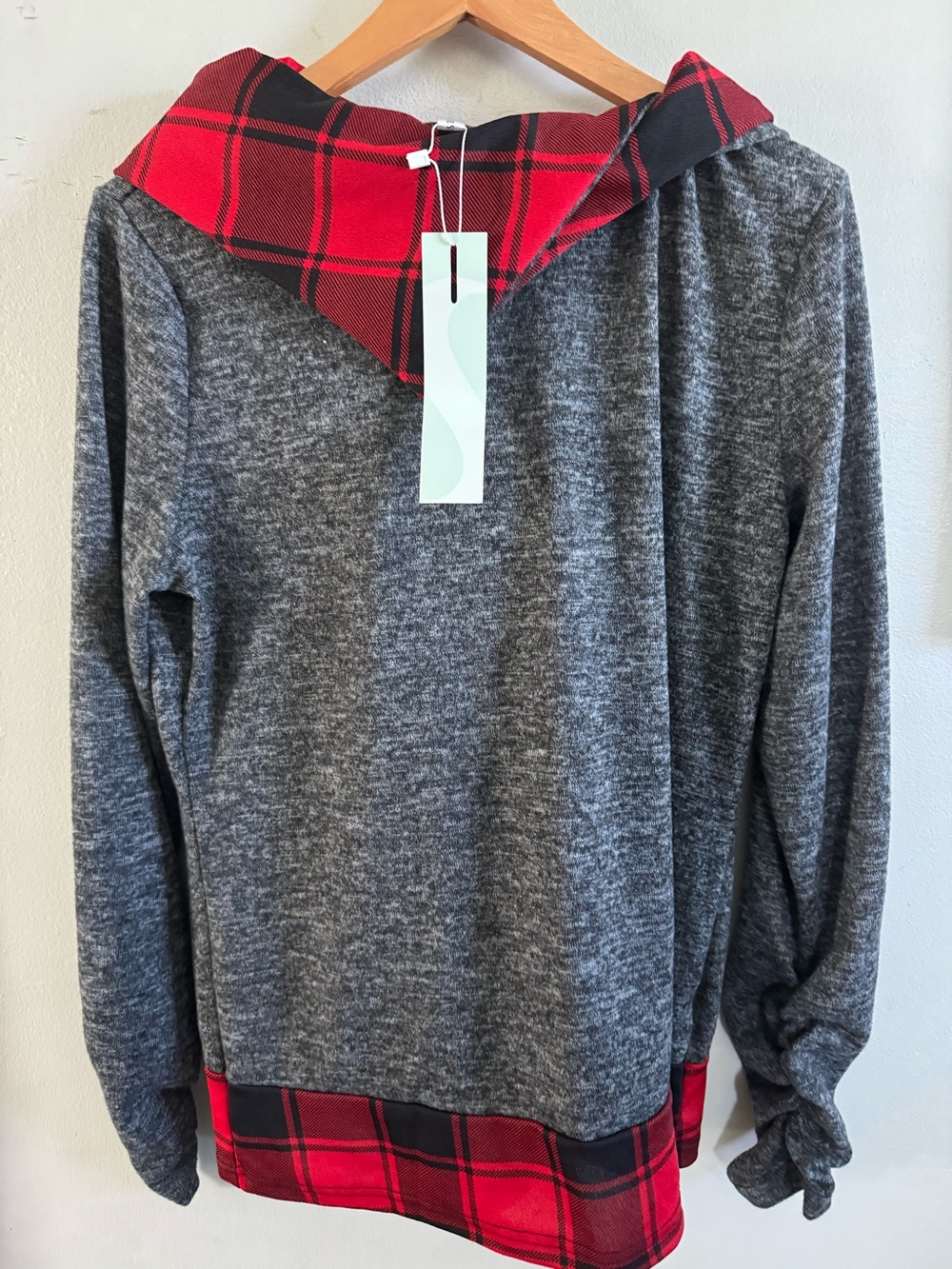 DRESSFO cowl neck hooded top new with tags size XXL